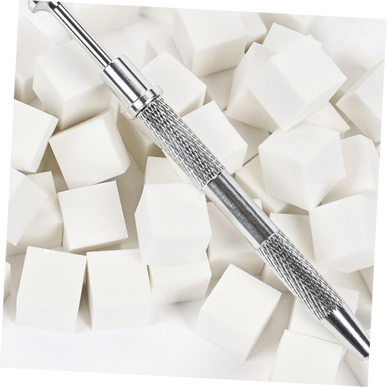 HAPINARY Manicure Nail Art Sponges with Fade Technique Soft Sponge and Stainless Steel Gripper Tool