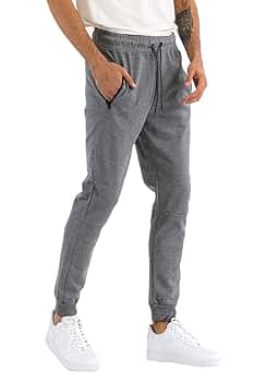 Amazon.com: WEIV Joggers Pants with Zipper Pockets Stretch