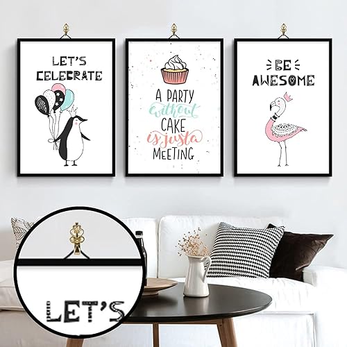 Miniatura 5 de Rddconkit Perchas de alfiler, 20 piezas de aleación de zinc, clavos para colgar cuadros para el hogar, oficina, tela, pared de madera (dorado)