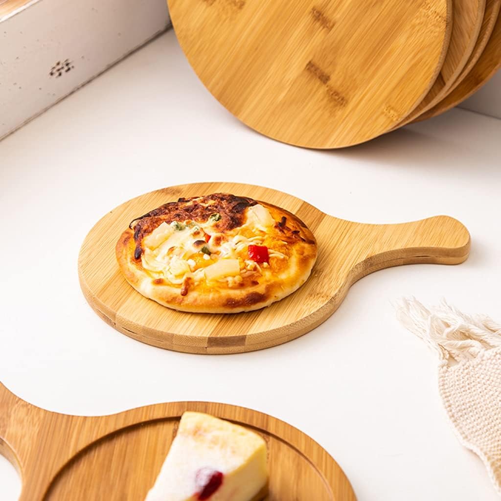 Pizza Tray Round Pizza Board Great for Homemade Pizza and Bread for Cheese Bread Fruit Steak(Wood Colora,29x25x2cm)