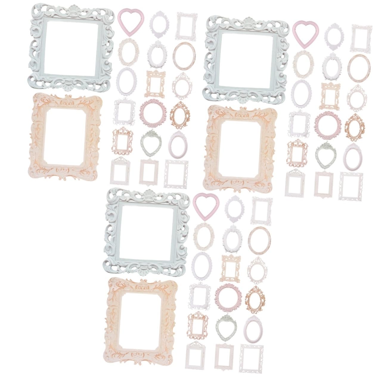 VILLCASE 3 Sätze Grundmaterial Papier Antike Bilderrahmen Sammelalbum Band Decoupage Paper Bastelpapier Letter Paper Scrapbook Paper Scrapbook-papierornament Handwerksbedarf 40 Blatt*3