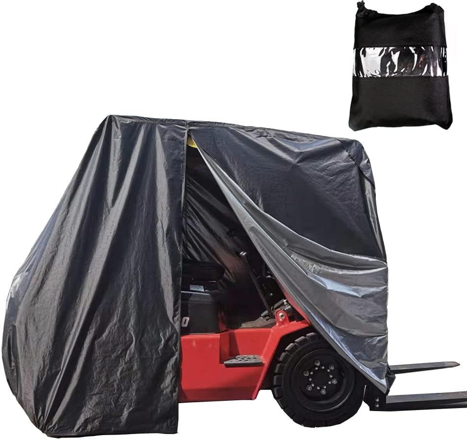Universal Forklift Cover 100" x 45" x 80"Inch Heavy Duty Forklift Storage Cover Sun Protection UV Resistant Dust Cover with Easy Access Zipper Forklift Accessories