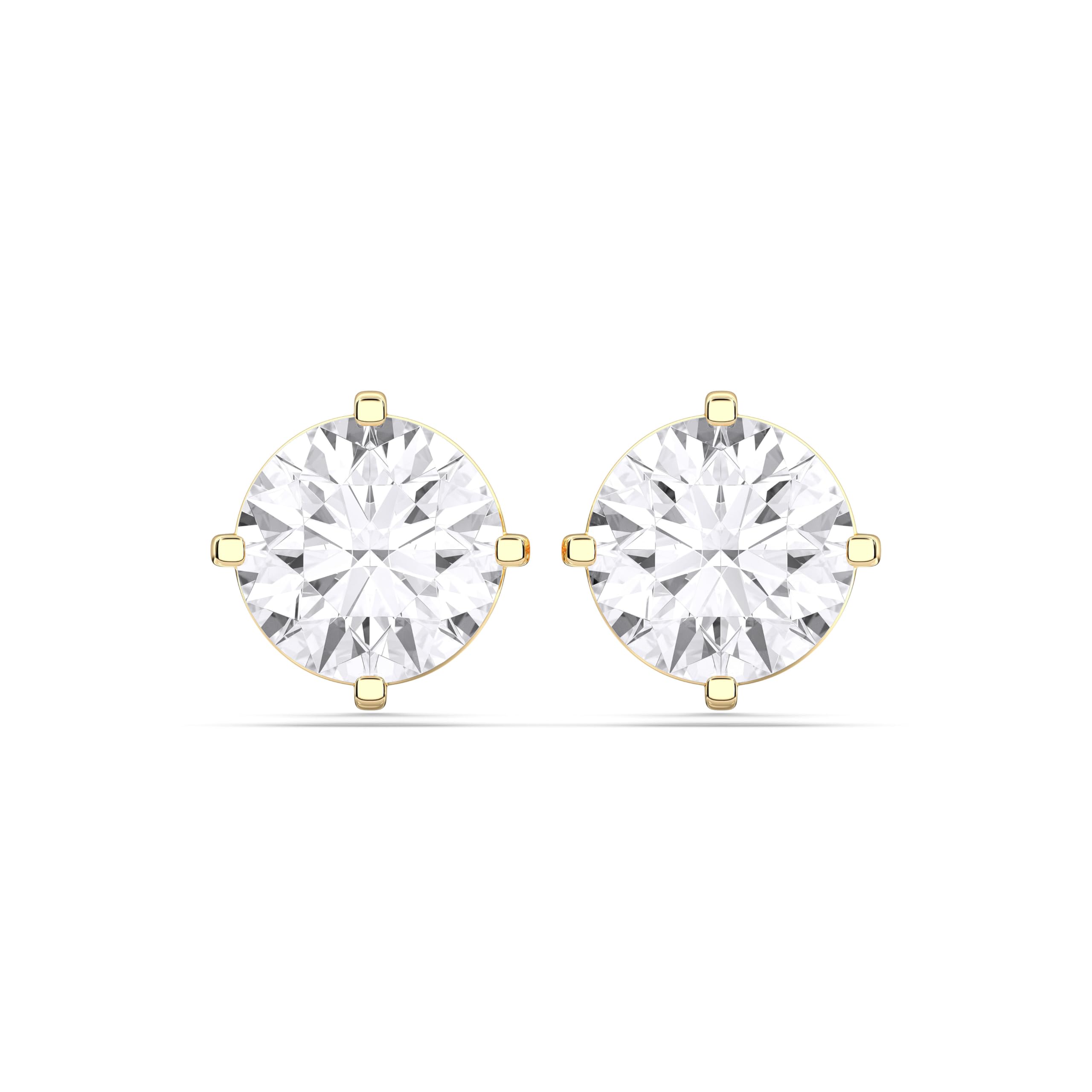 14K Lab-Grown Diamond Stud Earrings