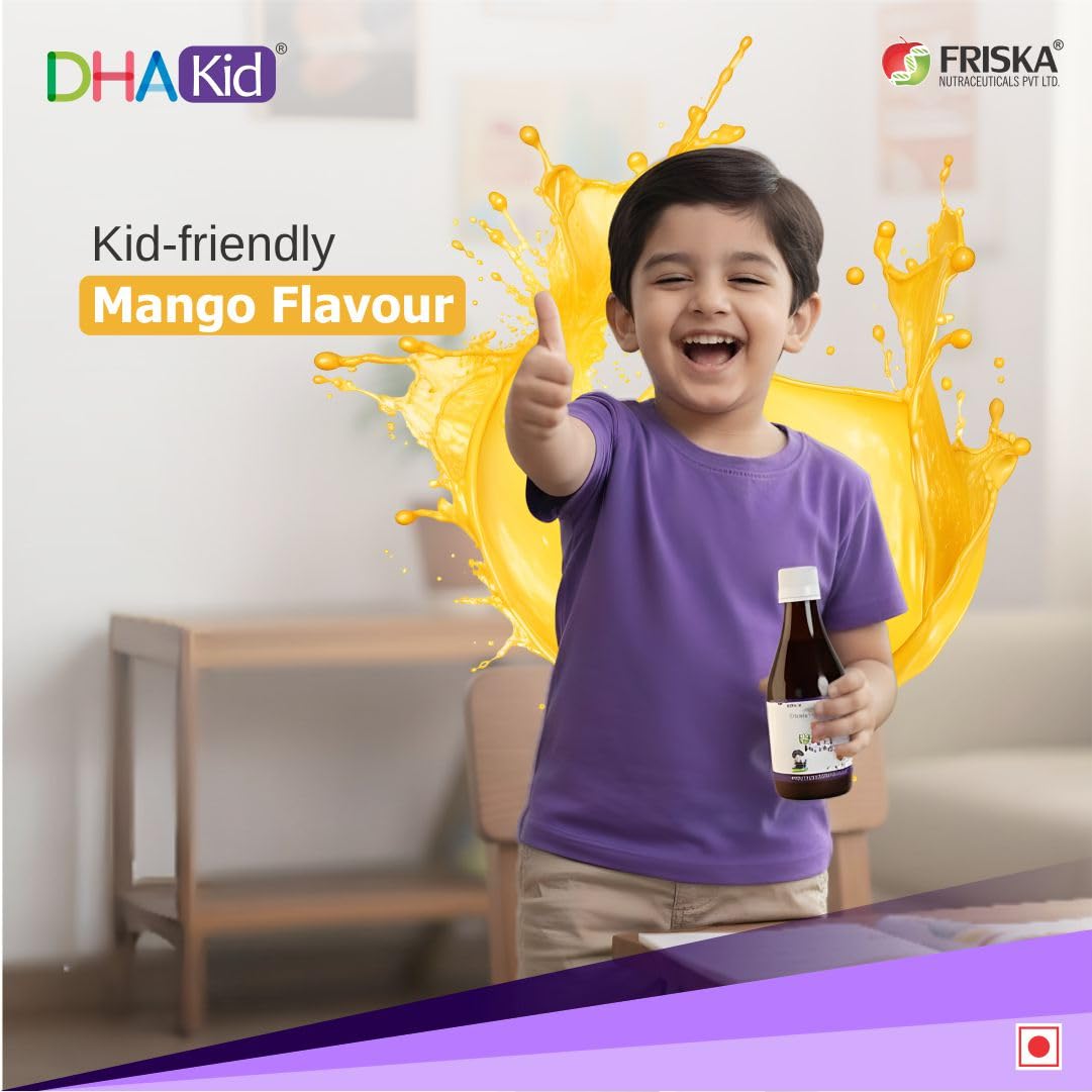 DHA Kid Delicious Omega 3 Smoothie Syrup With Fish Oil EPA+DHA- For Brain Health & Immunity -200 Ml — Amazon image 4