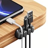 1PC Cable Management Box, Self-Adhesive Charger Organizer for Desk Bedside, Multi-Slot Cord Holder for Home Office Dorm