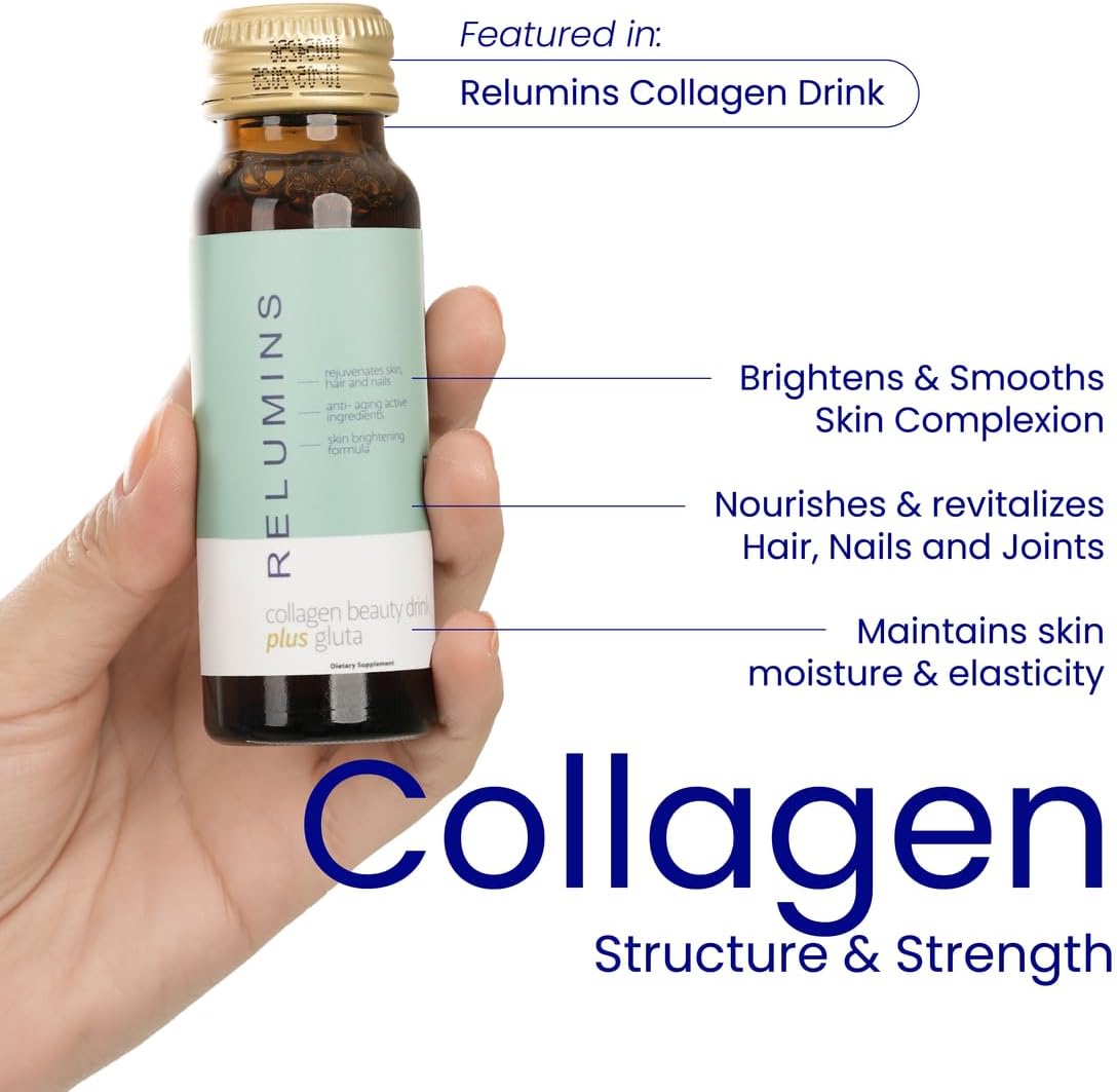 Relumins World's Most Advanced Collagen Drink - 10,000mg w/Glutathione & Antioxidants | USA's No.1 Liquid Collagen, Anti-Aging Self-Love | Apple Flavor | Made in USA - 30 Bottles - Image 9