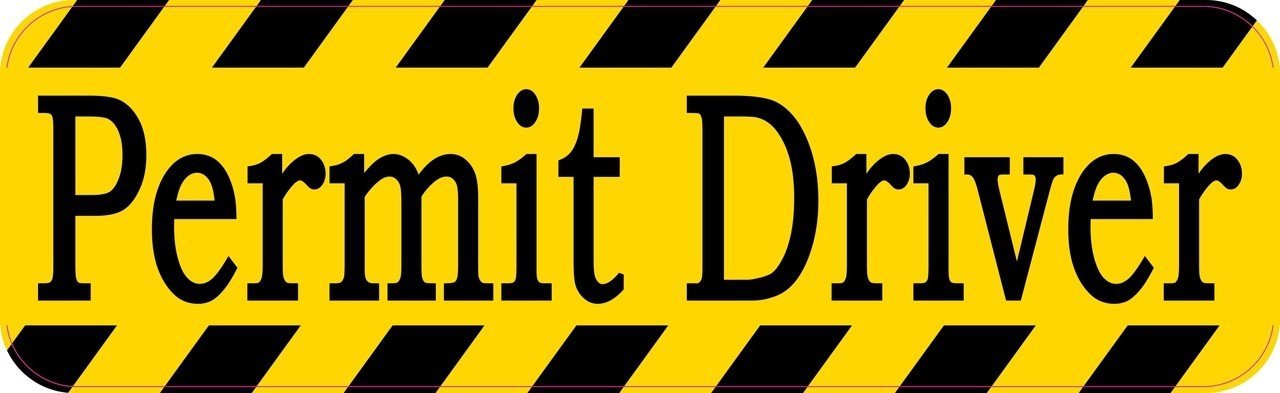 StickerTalk Permit Driver Magnet, 10 inches by 3 inches