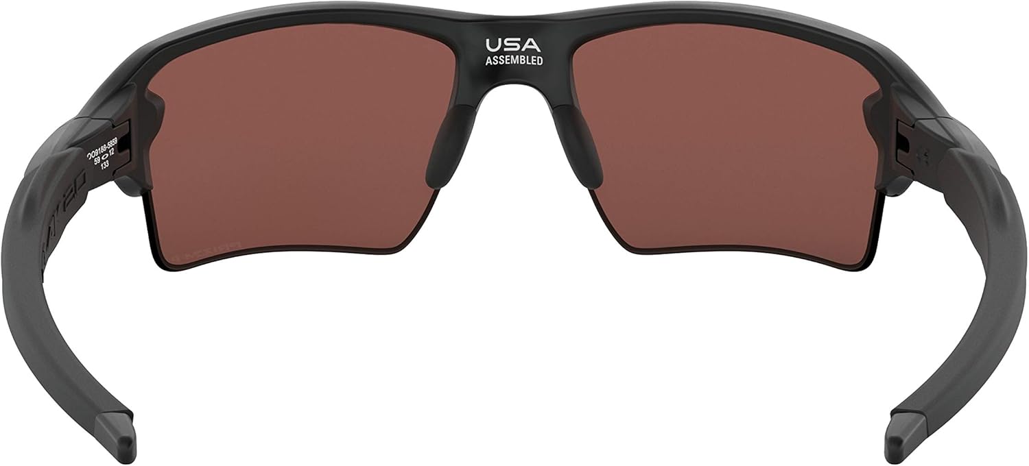 Oakley Flak 2.0 XL Sunglasses (Matte Black Frame/Prizm Deep H2 O Polarized Lens) with USA Flag Lens Cleaning Kit