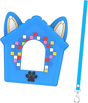 Soft Silicone Protective Case for Electronic Pet Game Device with Doghouse Design and AntiSlip Grip Hanging Rope Holder Electronic Pet Toy Protective Cover
