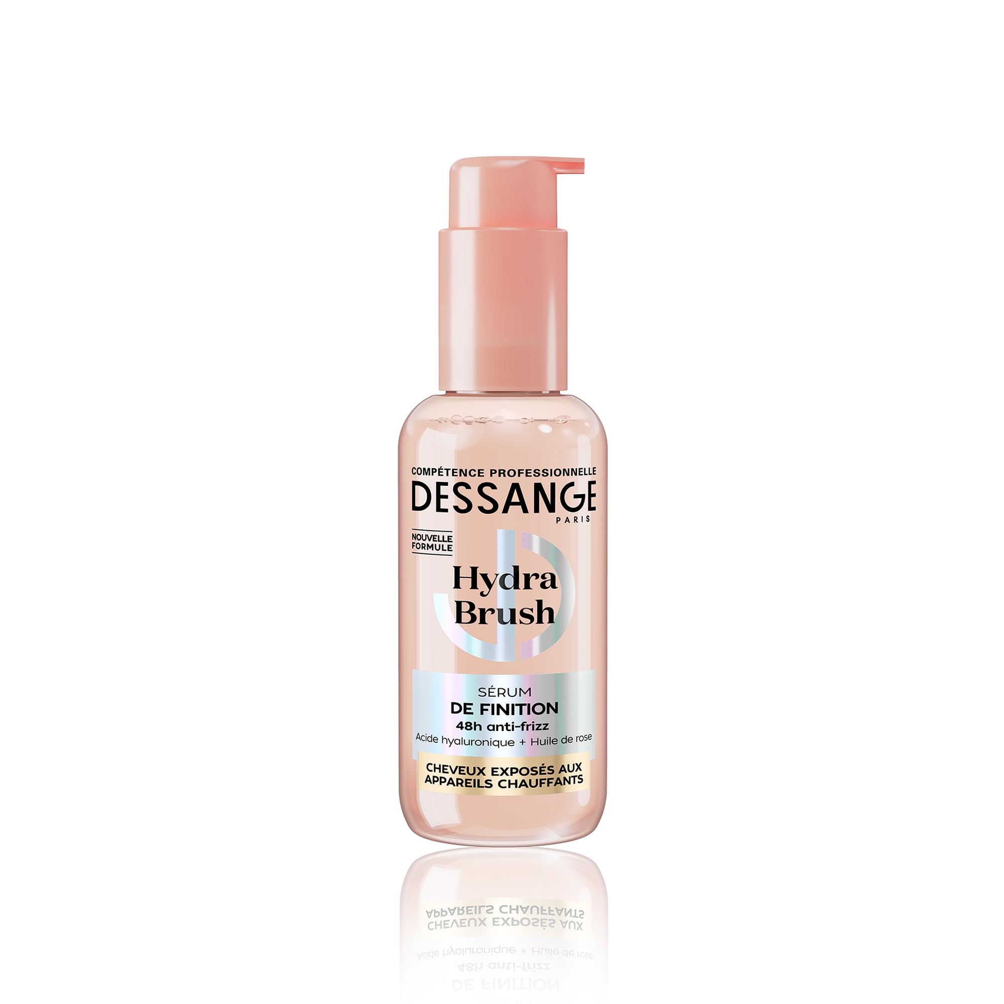 DESSANGE - Haarserum ohne Ausspülen, Thermo-Schutz, Hydra Brush – Hyaluronsäure & Rosenöl – spendet Feuchtigkeit, schützt & definiert – Haar, das Heizgeräten ausgesetzt ist – 110 ml