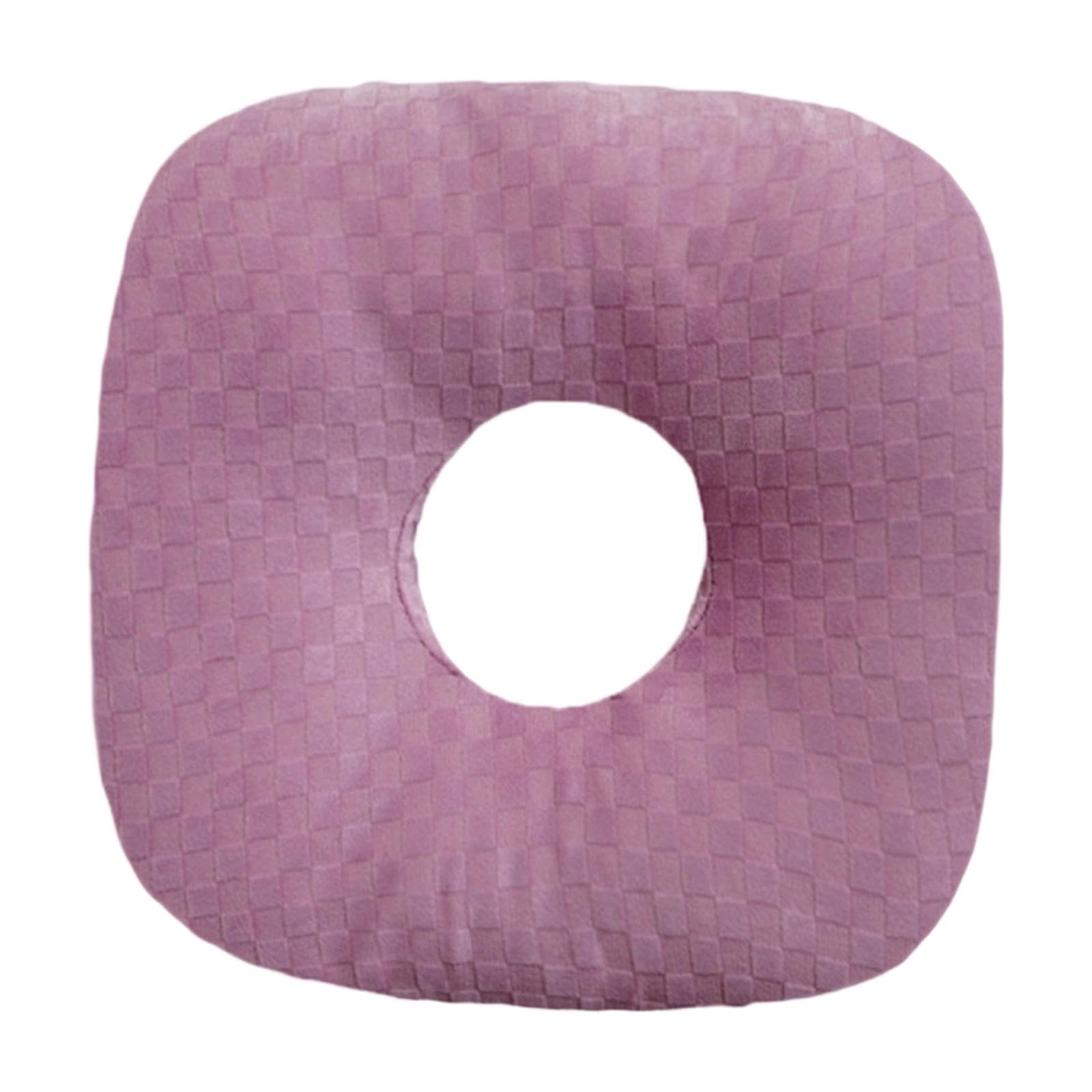 LOOM TREE Ear Piercing Pillow Lightweight Soft Donut Pillow for Travel Relaxing Office Pink|Home & Garden| Bedding| Bed Pillows-image-44