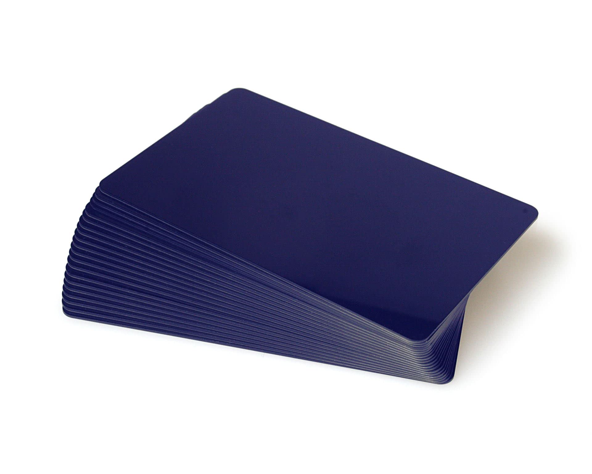 100 Matt Premium PVC Cards, Food Safe for Evolis, Pricecard Pro Flex, Magicard, Fargo, Zebra Card Printers… (Blue)