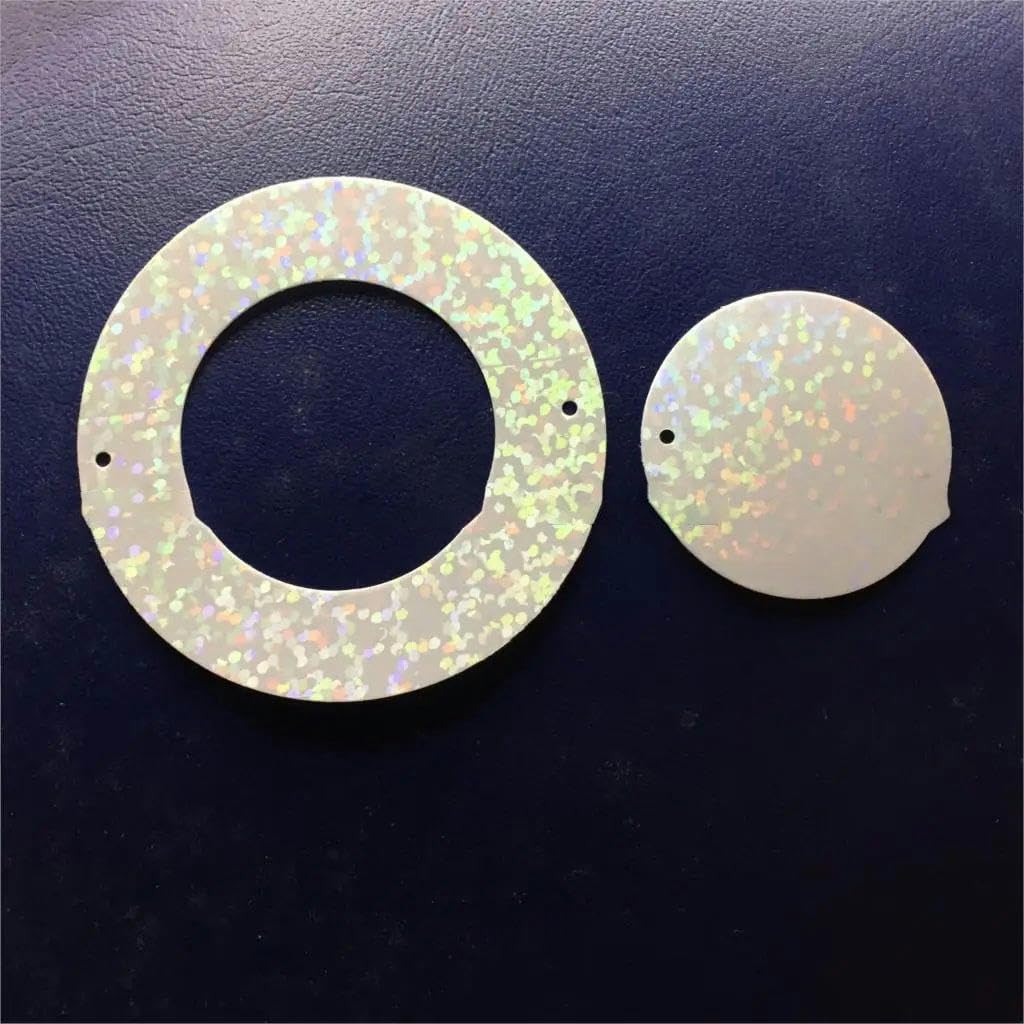 Błyszczy do szycia, 2 płaskie hologramy z PCW, duże, białe koła, 50 g i mm, do rękodzieła, dekoracji ślubnych, białych cekinów