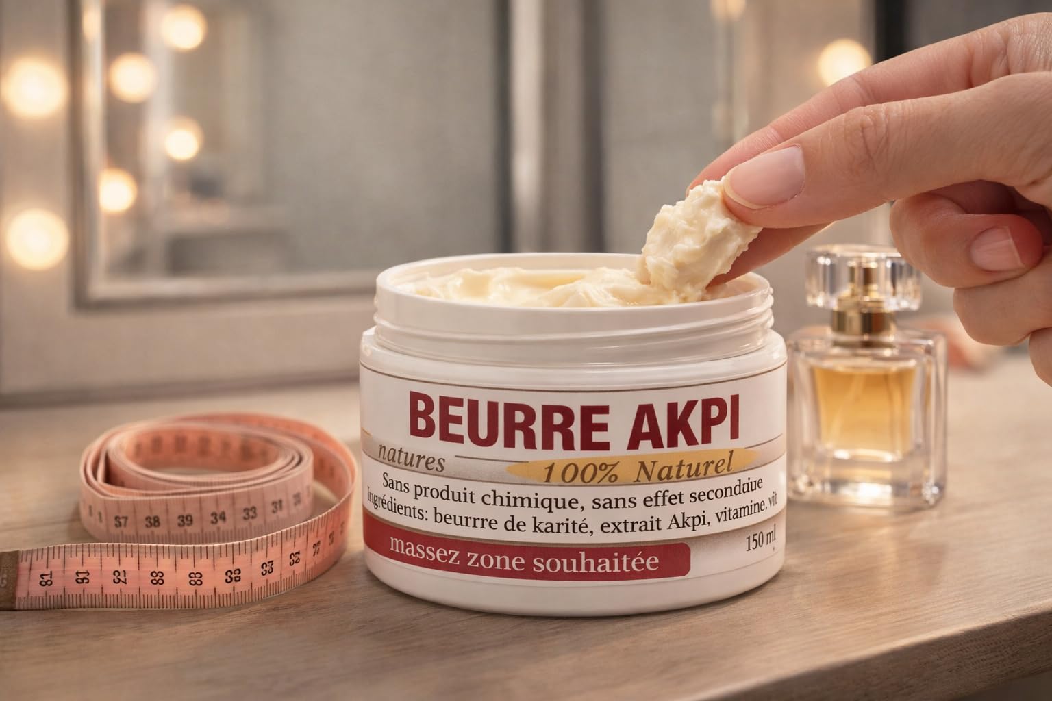 Beurre d’Akpi Rituel Beauté de Femme – Soin Naturel Cheveux & Corps – Effet Tenseur Naturel - Maintien & Tonicité du Buste