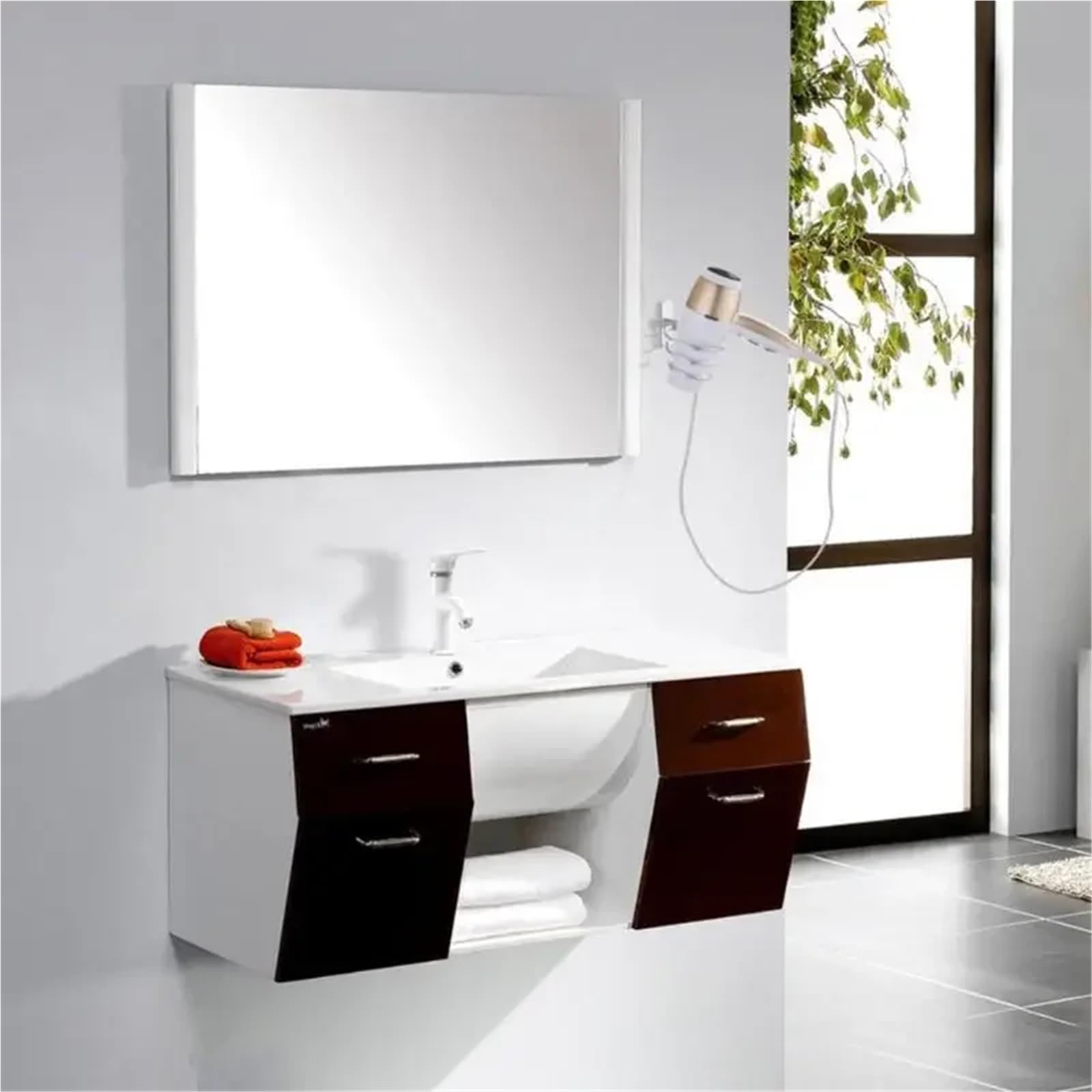 Soporte de secador Pelo montado en la Pared, Estante Aluminio for Espacio baño, Organizador Almacenamiento, Soporte for, estantes, 2 uds para secadores de Pelo(Black)