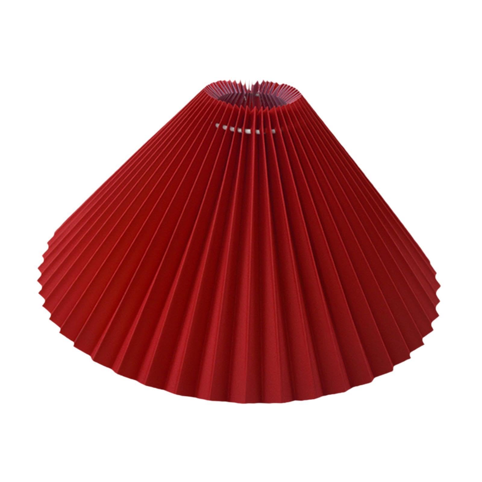Pleated Lampshade Simple Cloth Floor Lamp Shade for Home Dining Room Bedroom Red|Lamp Shades|Home & Garden-picture-31