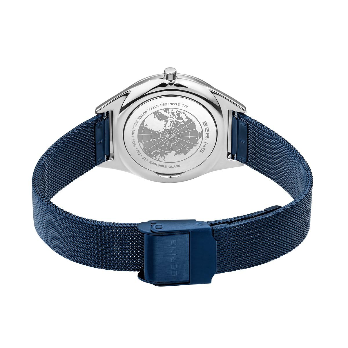 BERING Unisex Analog Quartz Ultra Slim Collection Watch with Stainless Steel Strap and Sapphire Crystal