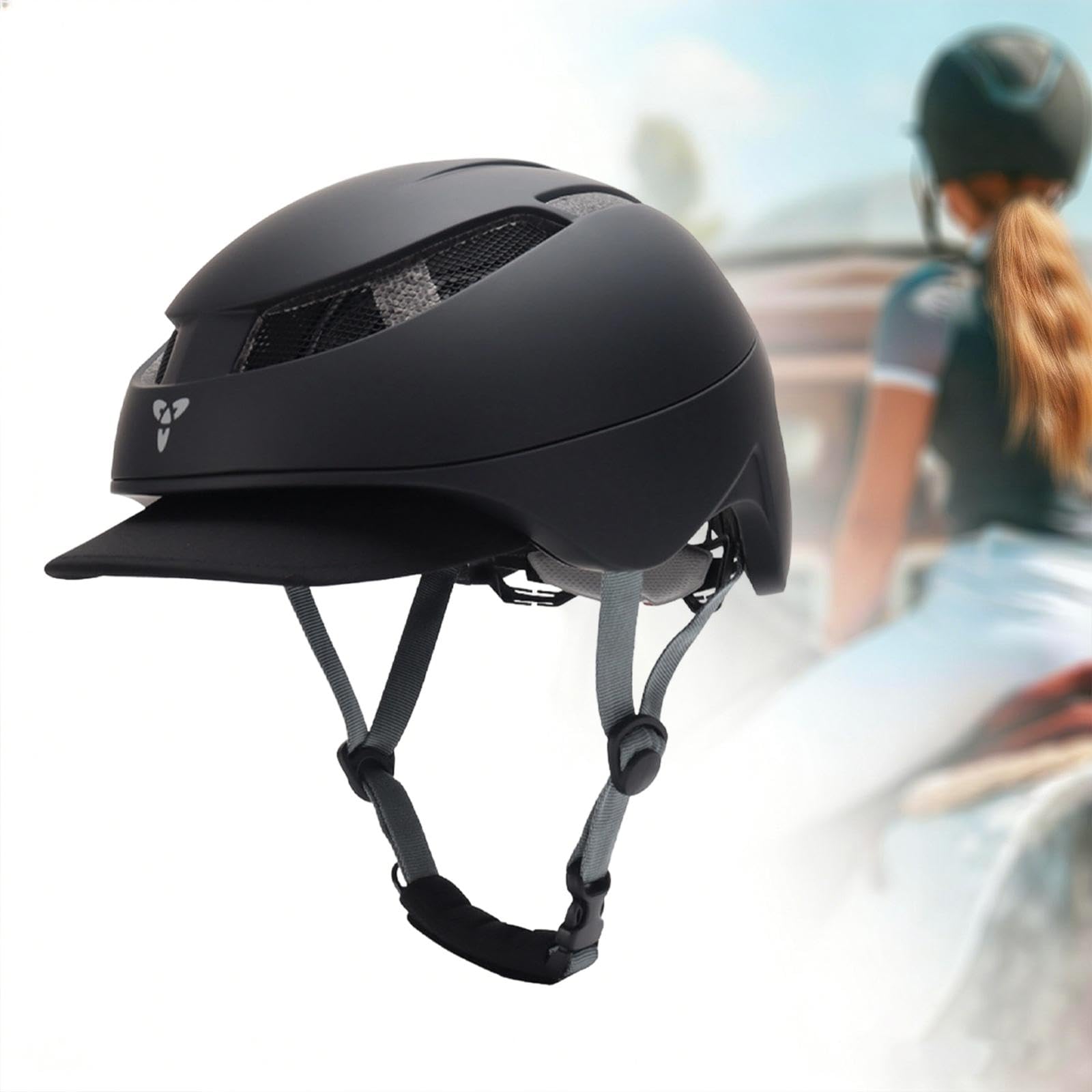 kowaku Casco da Equitazione con vestibilità Regolabile per Equitazione, Calotta in Policarbonato, Ventilazione Avanzata, Fibbia di, Adatto per Adul