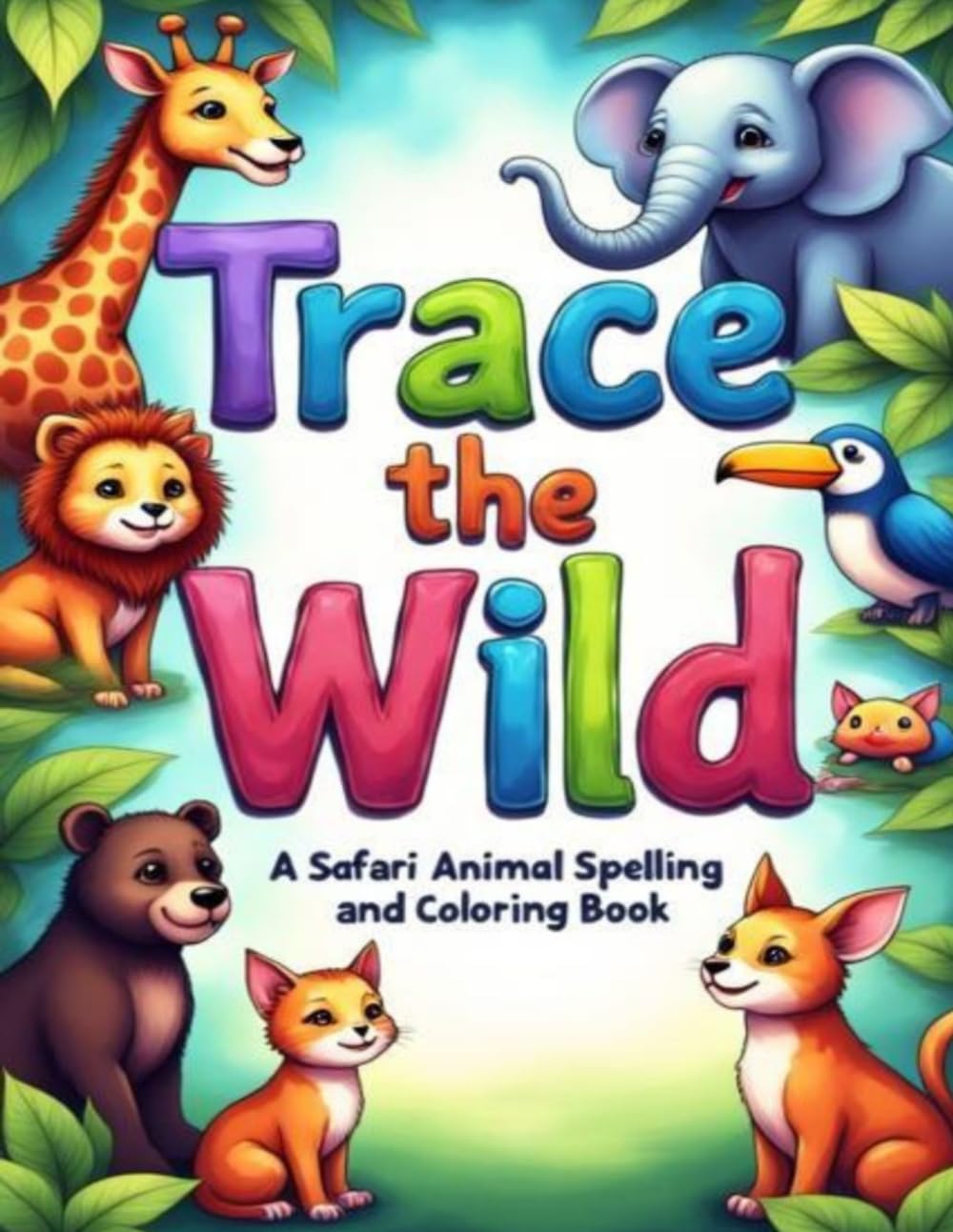 Trace the Wild: A Safari Animal Spelling & Coloring Book