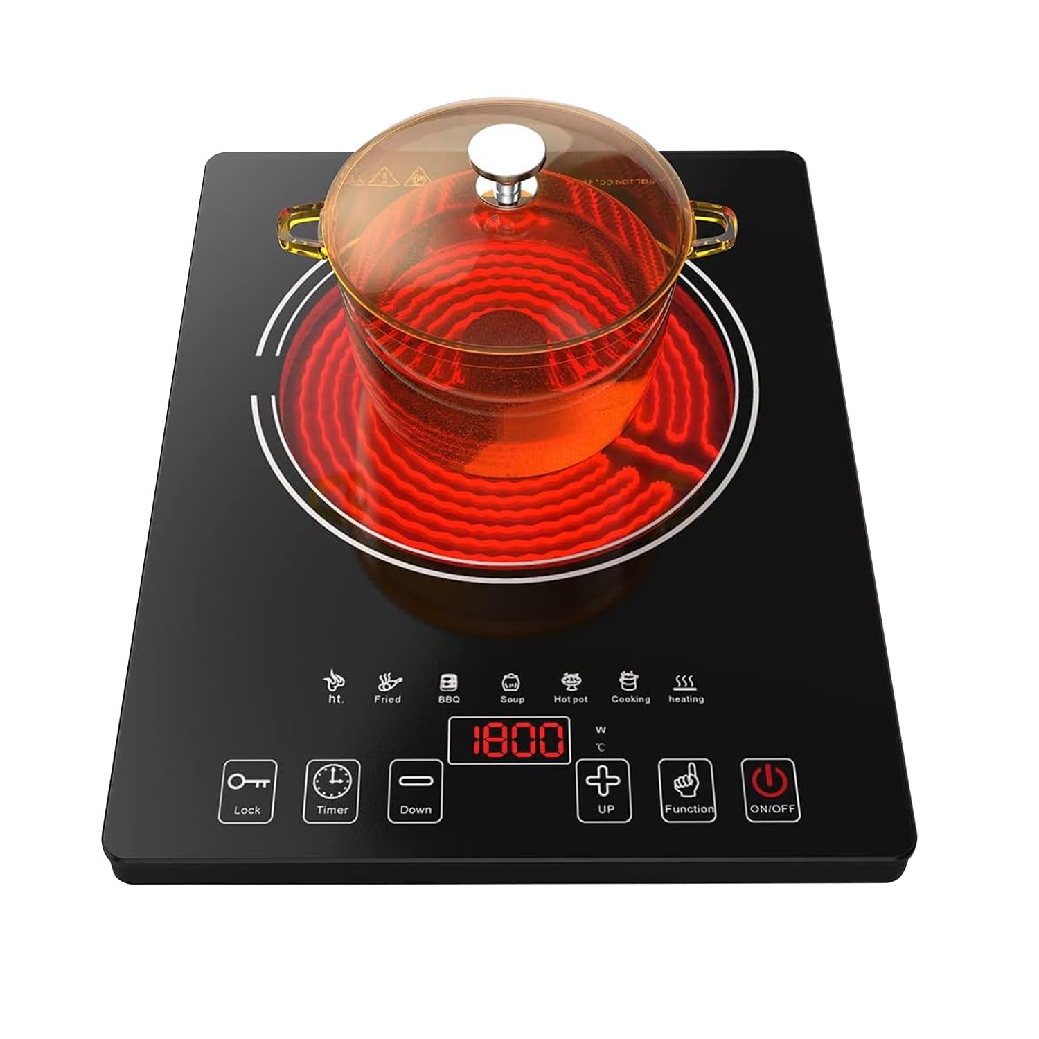 GTKZW 1800W Ceramic Electric Cooktop