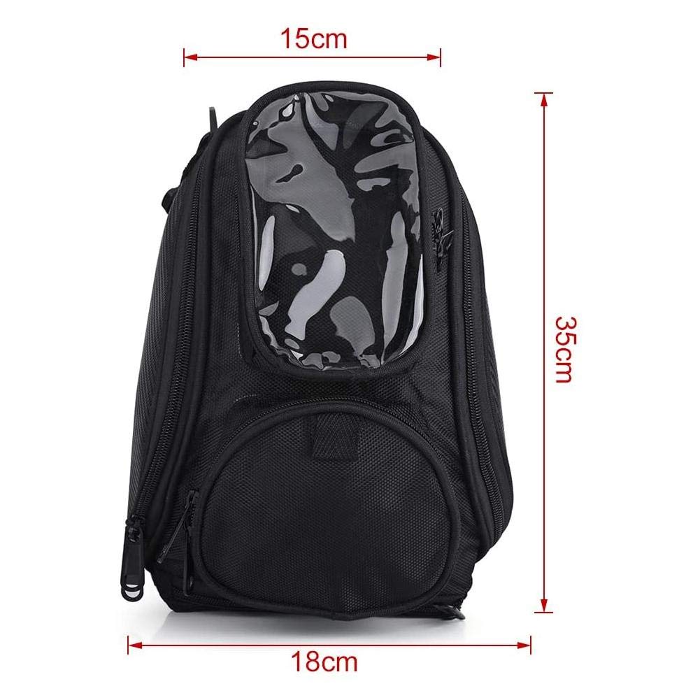 Ejoyous Borsa serbatoio magnetica universale per moto, Borsa serbatoio impermeabile sella per motociclismo Borsa serbatoio ad alta resistenza 1680D Oxford, 35 * 18 * 15cm Borsa sella