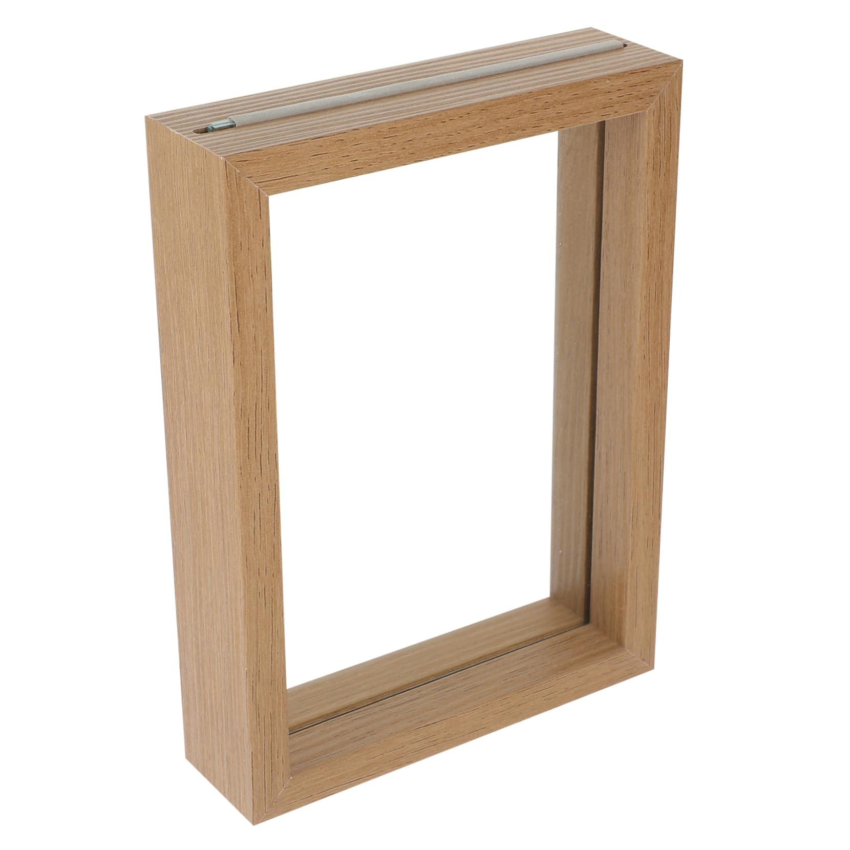 Alipis Cornice in Vetro Doppia Rettangolare Khaki per Tavolo | Cornice Finestra Trasparente, Pannello in Density Board, per Specimen e Dried Flower, Stile Semplice