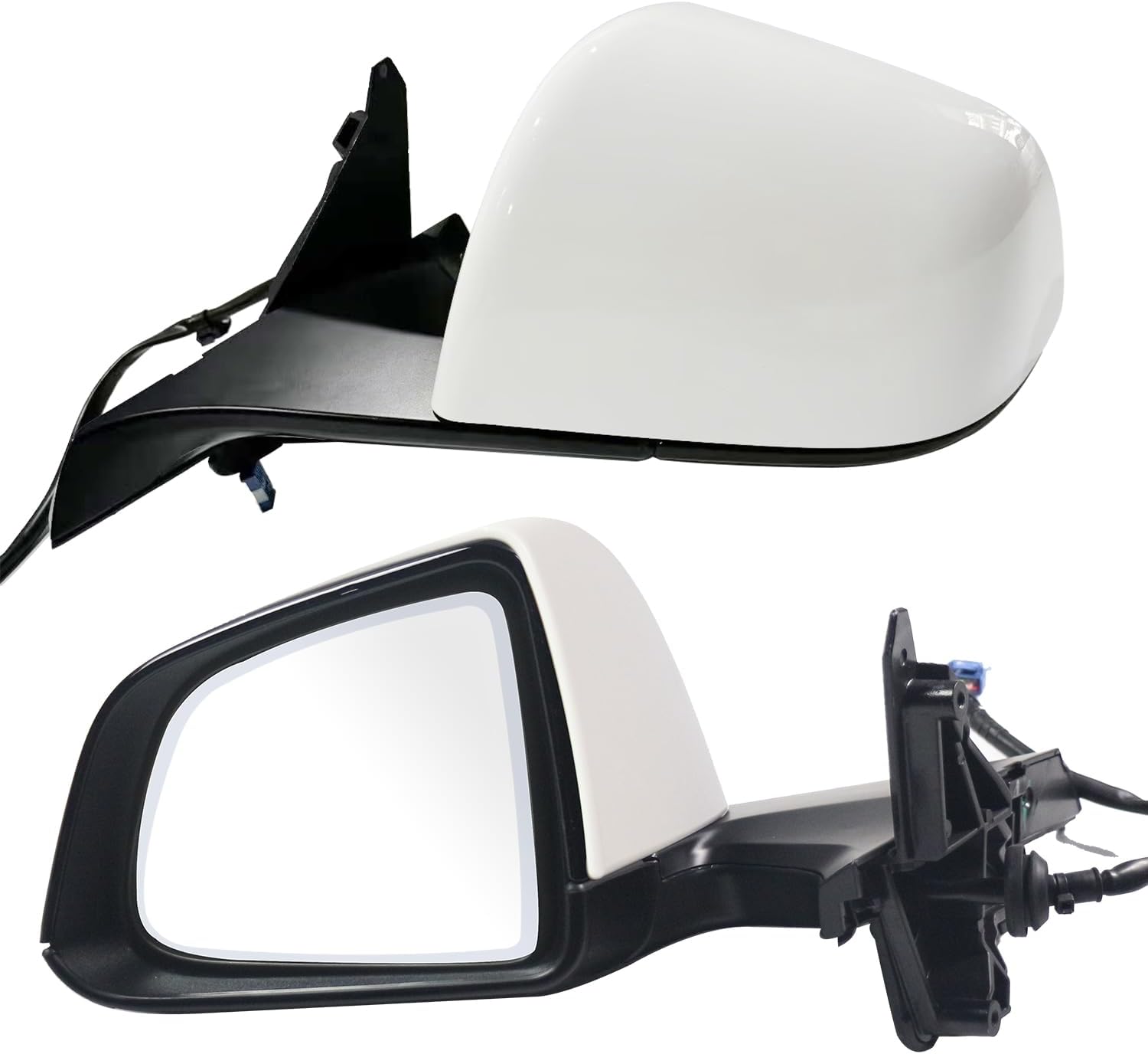 Marretoo for Tesla Model Y Driver Side Mirror Assembly 2020 2021 2022 2023 2024 WHITE| Anti-Glare Glass with Mirror Memory Power Heated Power Folding 159411198A 13pins LH