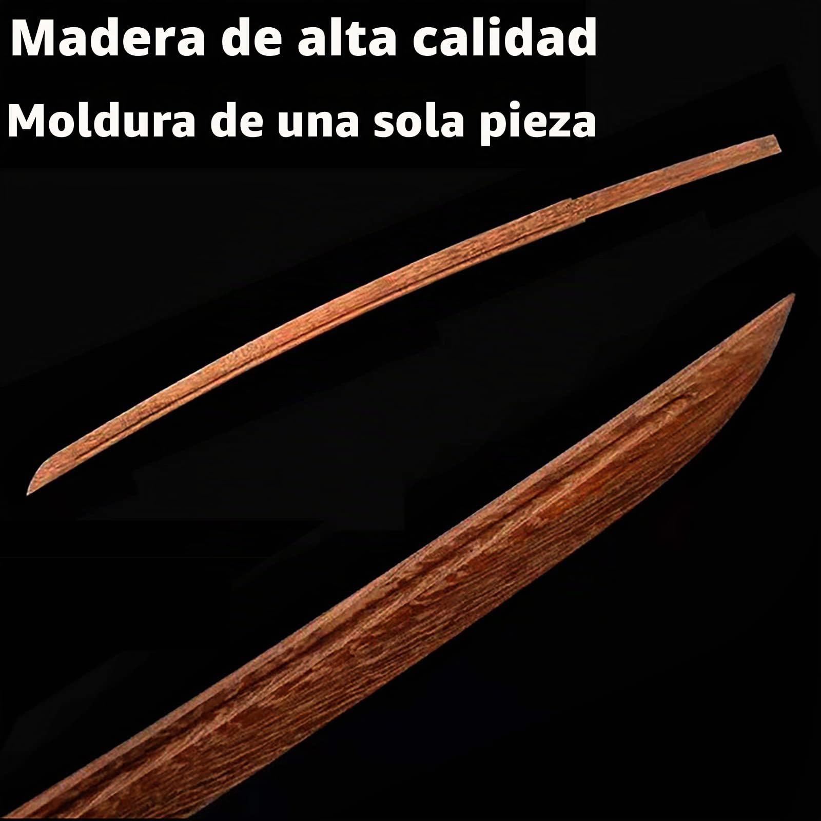 Katana de palisandro natural, espada samurái de madera hecha a mano con vaina, Bokken de 103 cm para exhibición, colección de cosplay y entrenamiento de kendo-I