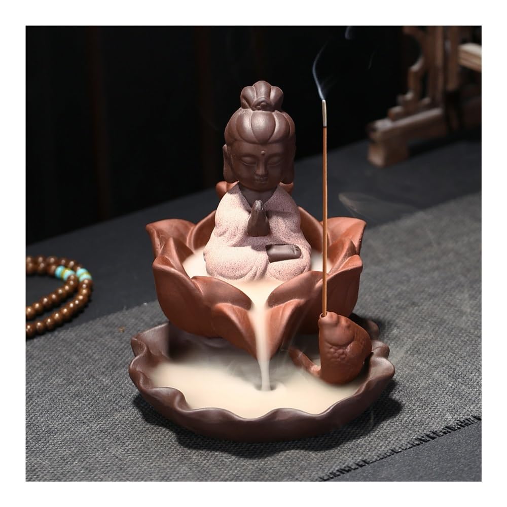 Brûleur d'encens pour la maison TUSUOD, cascade de fumée en sable violet pour salon