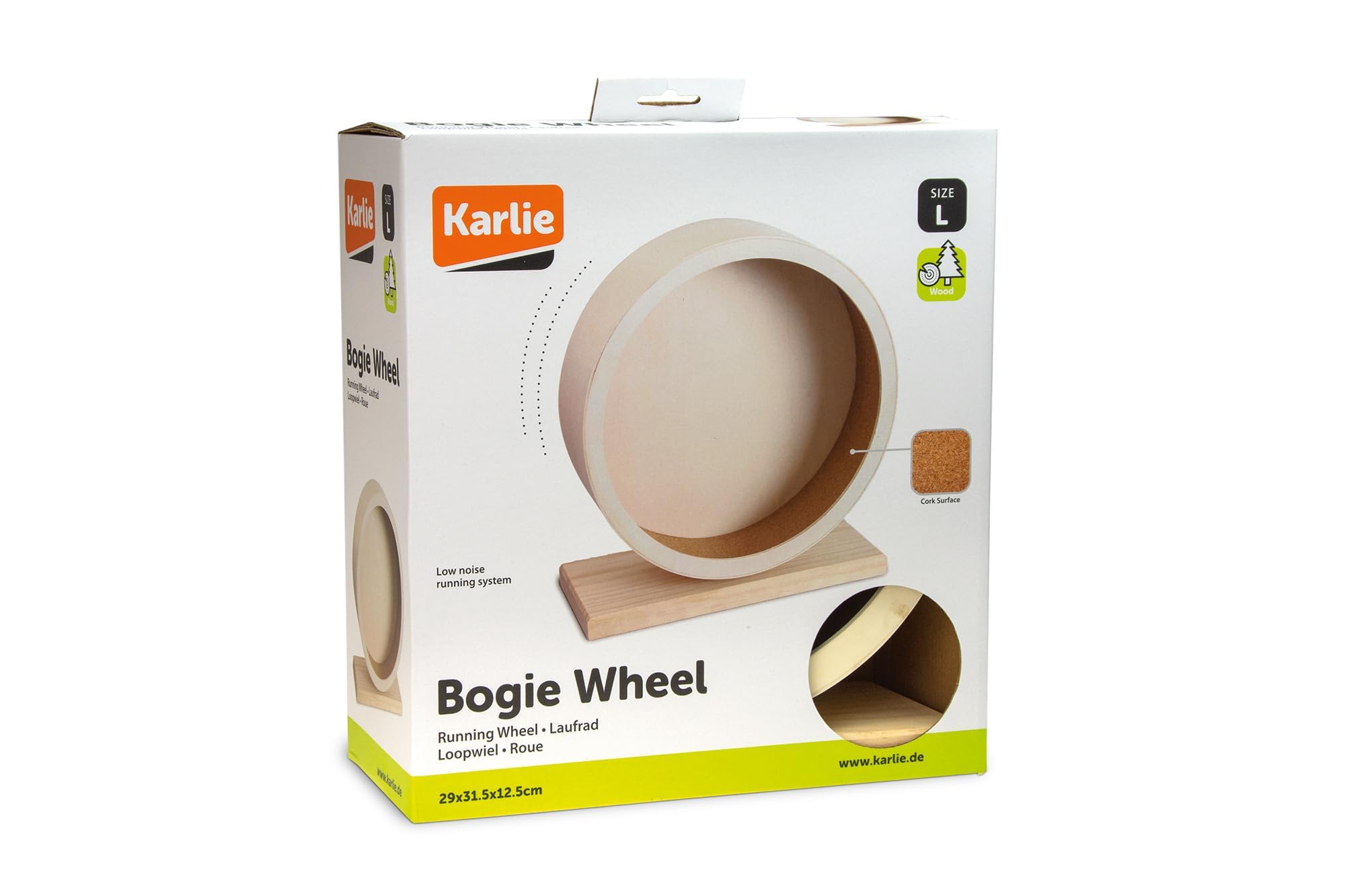 Karlie Bogie Wheel, Laufrad, Holz/Kork, Natur, Durchm. 29*31.5*12.5 CM