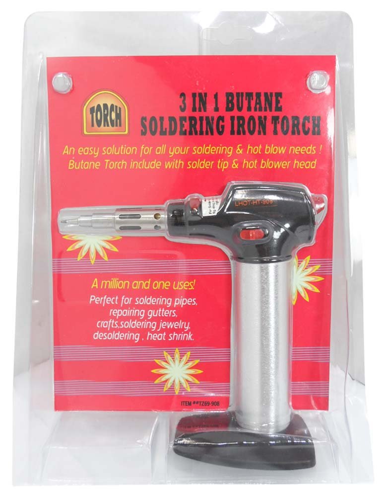 TORCH 3 In 1 Butane Soldering Iron Torch | 1300°C Jet Flame, 500°C Soldering & Hot Flow | Safety Lock & Electric Ignition | 6.25