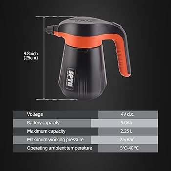 メンテナンス CARTON Electric Foam Sprayer Amazon.com: SPTA Electric Pressurized Soap Sprayer - 2.25L