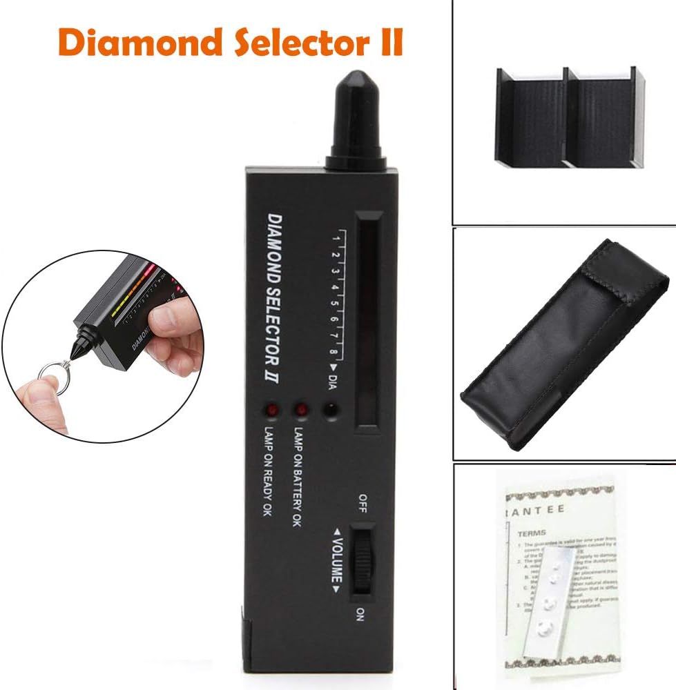 Professional Diamond Selector II, Jeweler Diamond Tester Portable Gem Tester Pen Electronic Diamond Tester Tool for Jewelry Jade Ruby Stone