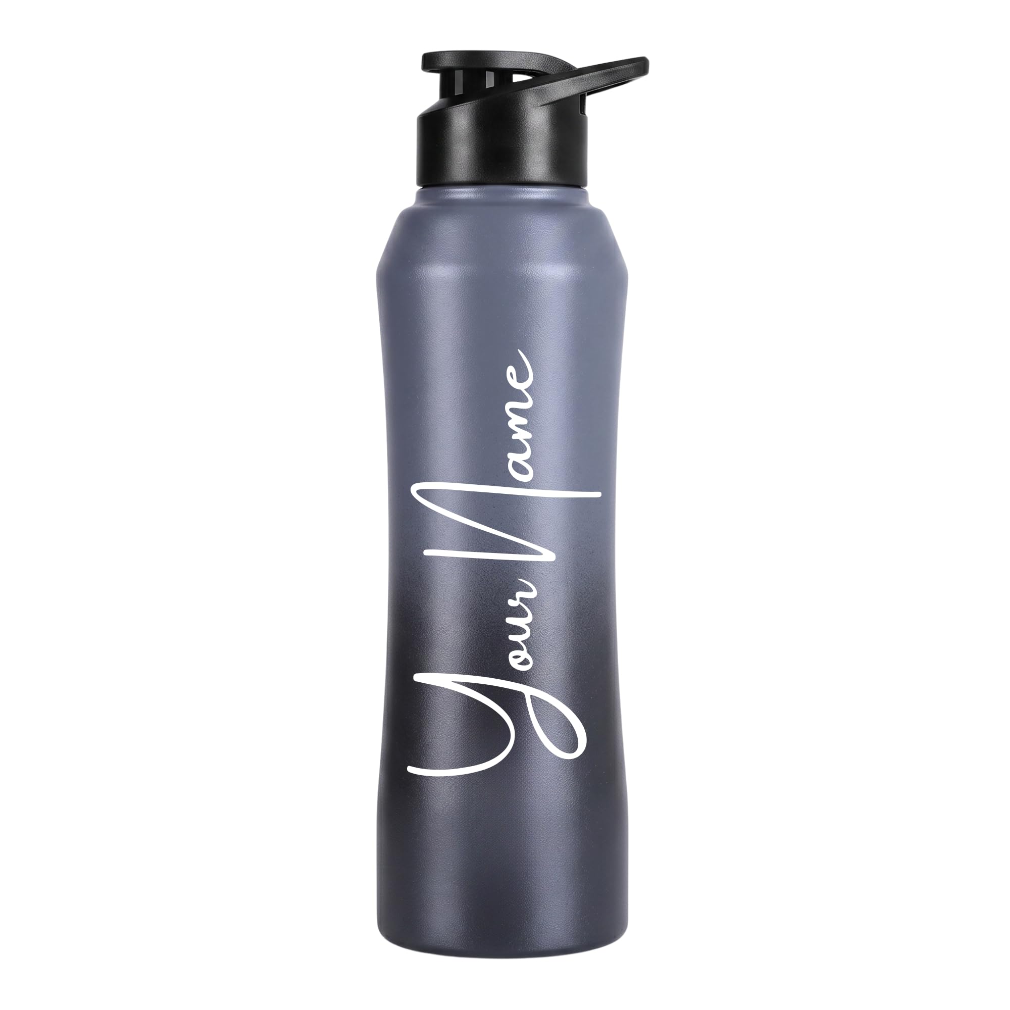 Caspian Trek Customised Stainless Steel Water Bottle 1L, Graph with Logo Print - Personalised Water Bottle with Your Name Print for Kids Boys Girls School Office Gym- Perfect for Corporate Gifting