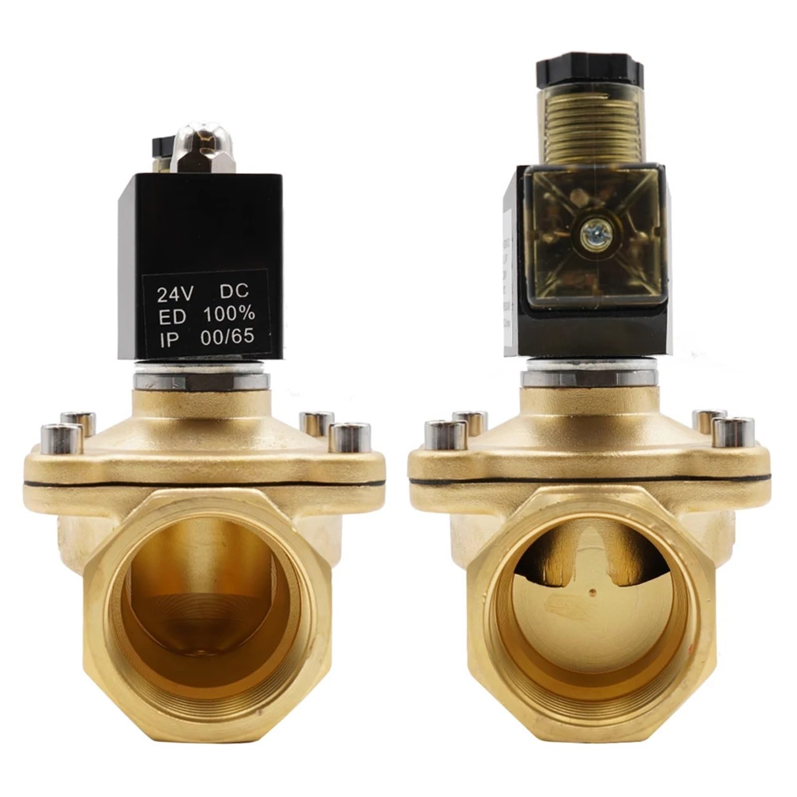 G3/8 "toG2 Elettrovalvola elettrica in Ottone for Aria normalmente Chiusa for Acqua Calda Olio Aria AC220V DC12V 24V 0~1.0Mpa IP65(DC 12v-viton,0.5 inch)