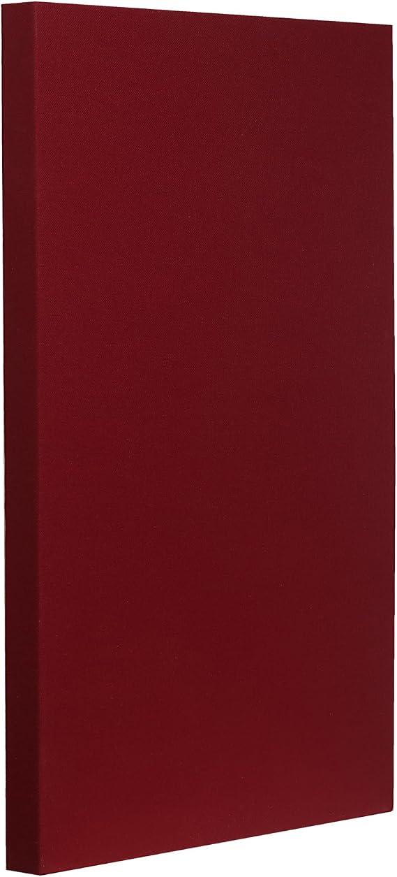 Hardened Edge Fire Rated Professional Studio Quality Sound Absorbing Acoustic Panel 24 x 36 x 2, Claret