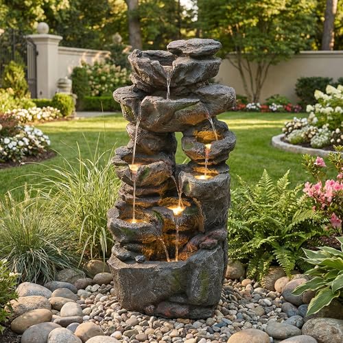 Gartenbrunnen, Brunnen Garten, Gartenbrunnen für Außen...