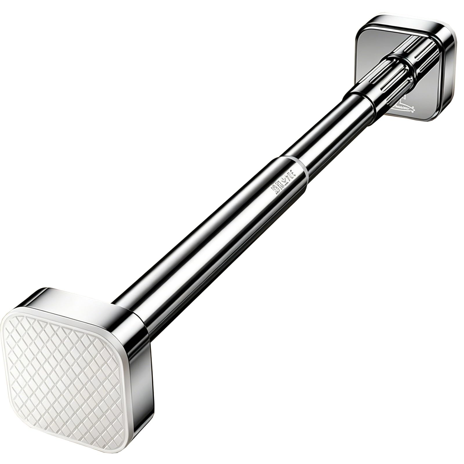 Tension Shower Curtain Rod, 14-86in Waterproof Rustproof Tension Curtain Rod, Detachable Base for Bathroom, Windows, Closets, No Drill(Silver,100-170cm/39-67in)