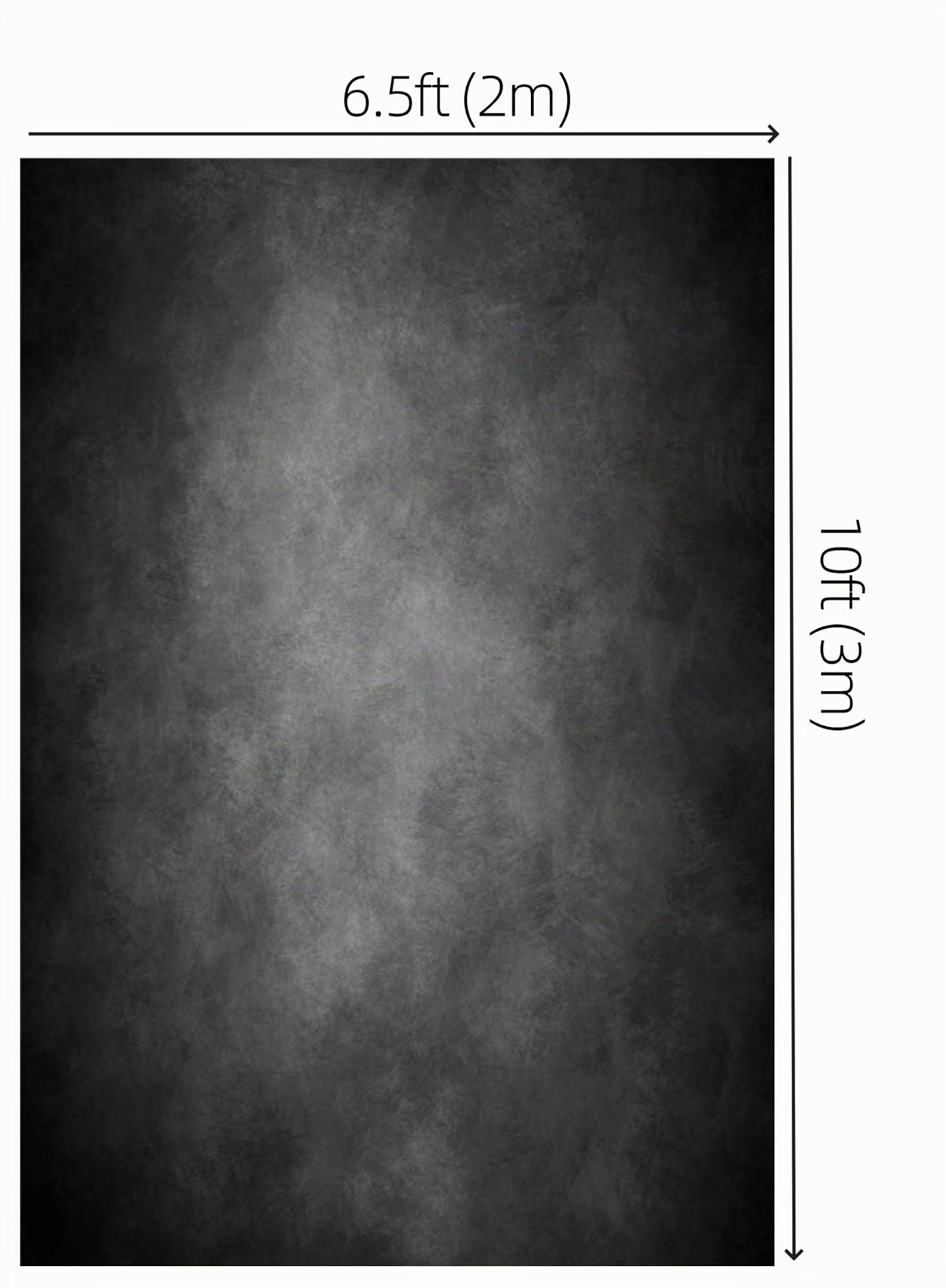 WaW 2x3m Fotografie Hintergrund Stoff für Fotostudios Holzkohle Grau Beton Fotohintergrund Portrait Video Fotoshooting Hintergründe