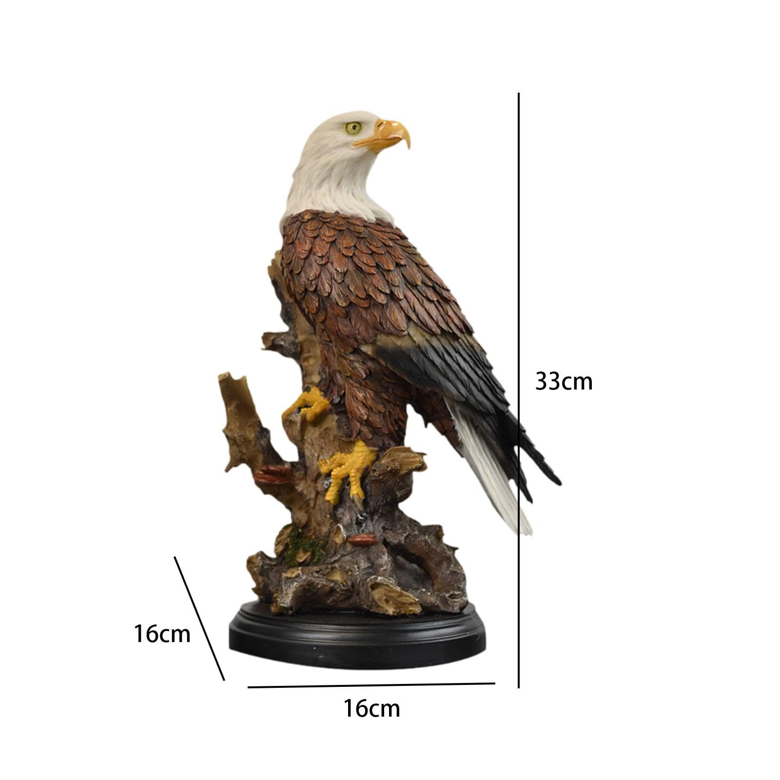 Figurine de Bureau Aigle Statue de Collection Décoration Moderne Oiseau Sculpture En Résine à Exposer dans Un Club, Un Jardin, Une Chambre, Un Hôtel O, 16x16cmx33cm