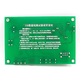 USB Cable Tester, 3-in-1 Data Wire Test Fixture Precise Charging Test Card | Type-C/Mini USB/Micro-USB, USB Cable Test Triad, Tester Card