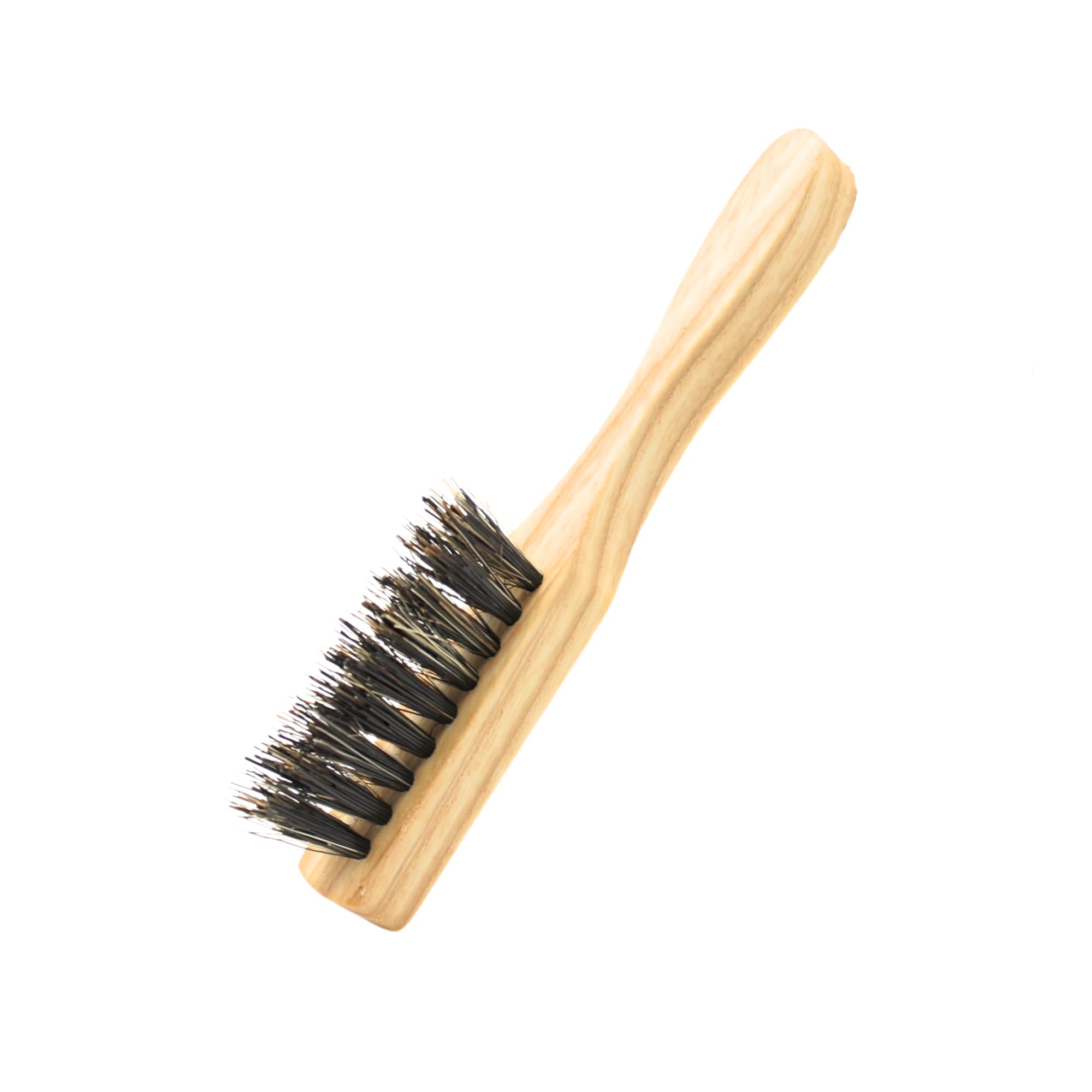 DOJA Barcelona Spazzola per Baffi con Setole di Cinghiale e Fibre Sintetiche – Spazzola per Barba in Legno di Frassino, Sostenibile e Duraturo – Spazzola per Baffi, Versatile, Facile da Pulire