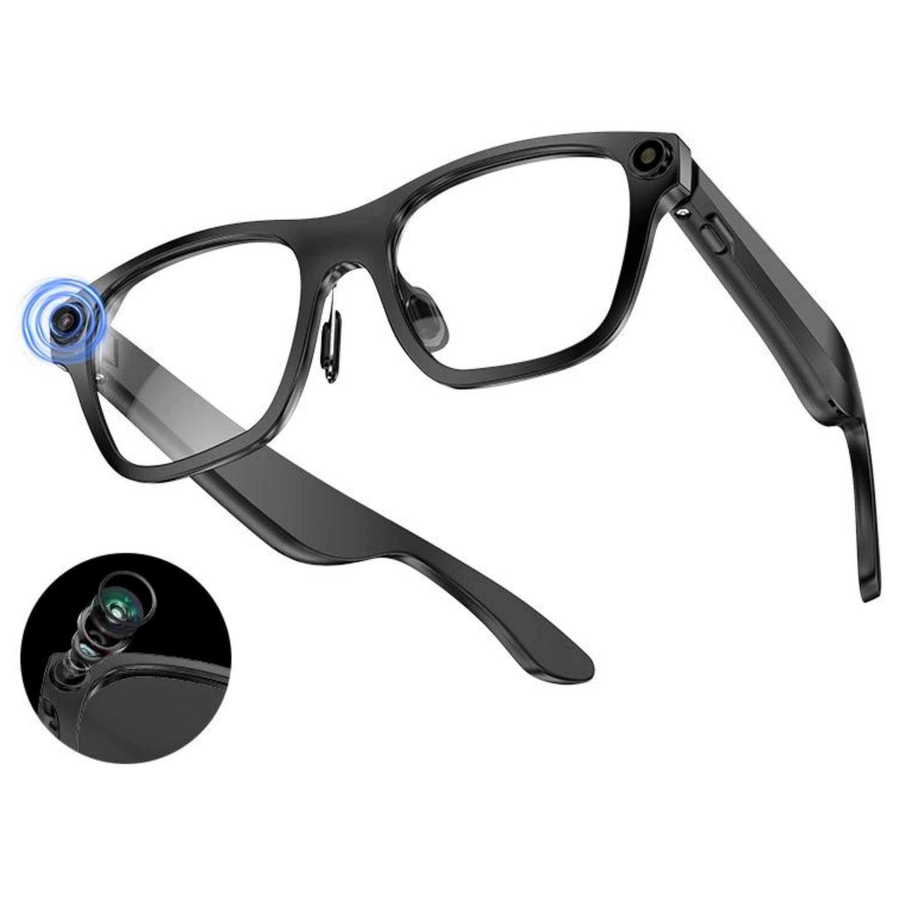 Smart Camera Glasses AI Smart Glasses for Men Women with Audio Video Recording Image Shooting Real-Time Translation Phone
