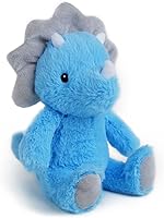 Vista 9 de VANLINNY Animales de peluche de dinosaurio, juguete de triceratops de dinosaurio rosa para niños, lindo peluche de dinosaurio de 9 pulgadas, regalo
