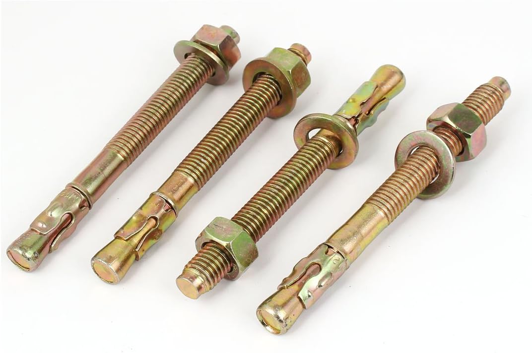 Yellow Zinc Anchors Plated Expansion Bolt Anchors Gecko Car Repair Bolts Expansion Anchors M12x130mm 4pcs