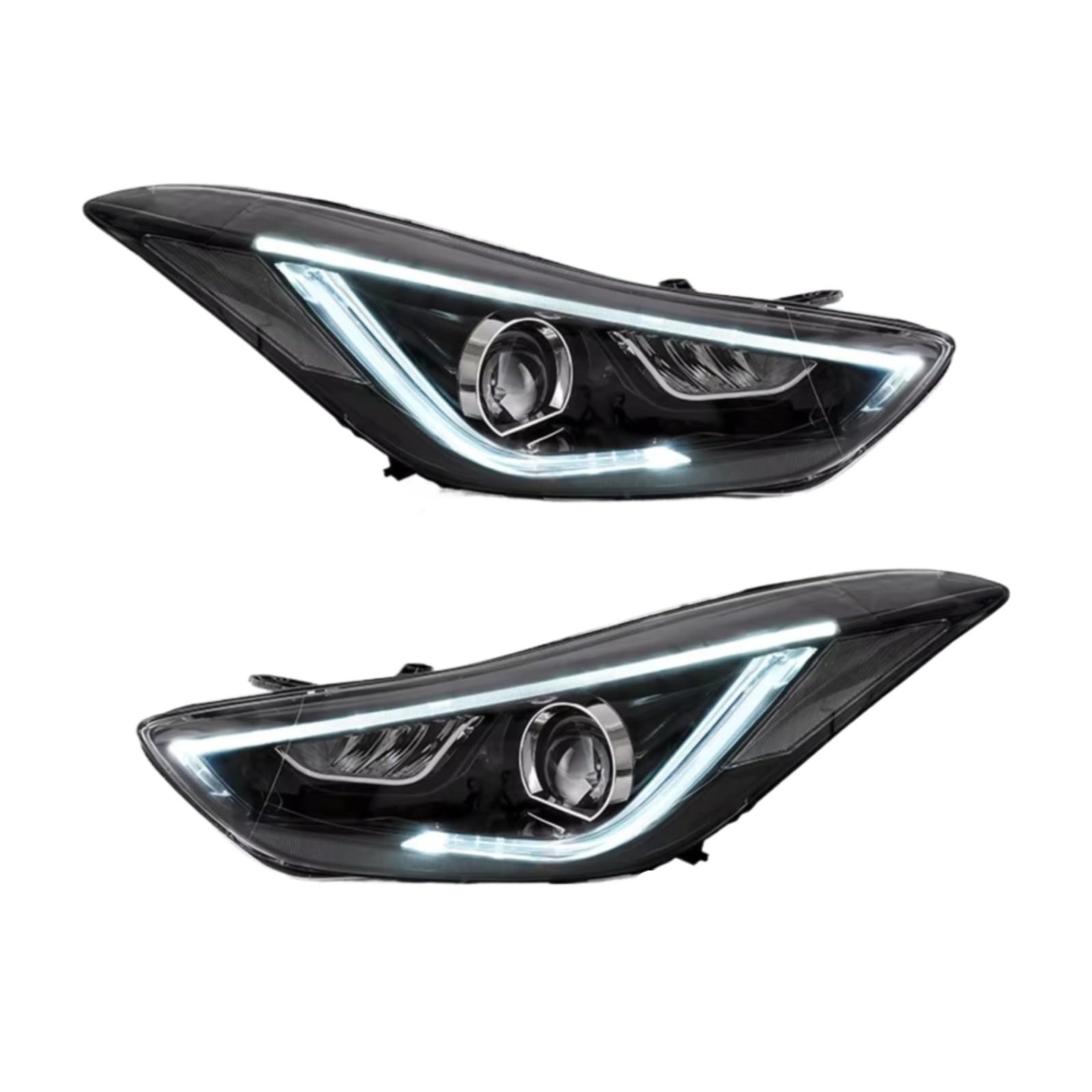 Car Headlight Compatible With Hyundai For Elantra 2012 2013 2014 2015 2016 2017 Headlight Assembly Headlamps Daytime Running Light Projector Component