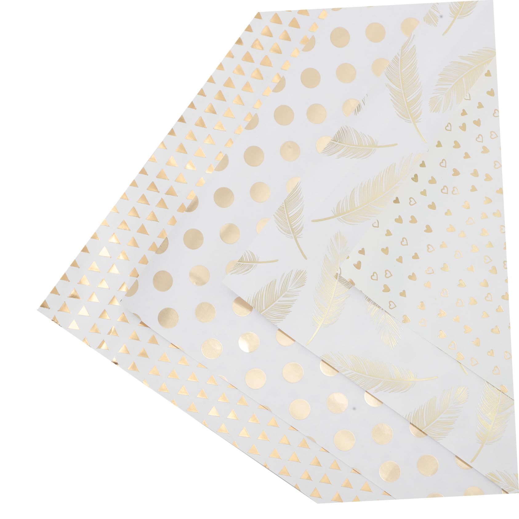 Goldenes Geschenkpapier 8 Stück Pack, Reißfestes Dickes Papier | Elegantes Design für Feiern und Babyparty, Große Bögen, Luxuriöse Optik