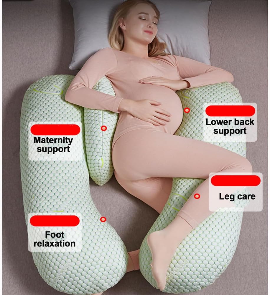 Pregnancy Pillow for Sleeping, H Shaped Full Body Pillow Pregnancy Pillows, Maternity Pillow Support for Back, HIPS, Legs for Pregnant Women, with Washable Cover (Pink),Pink