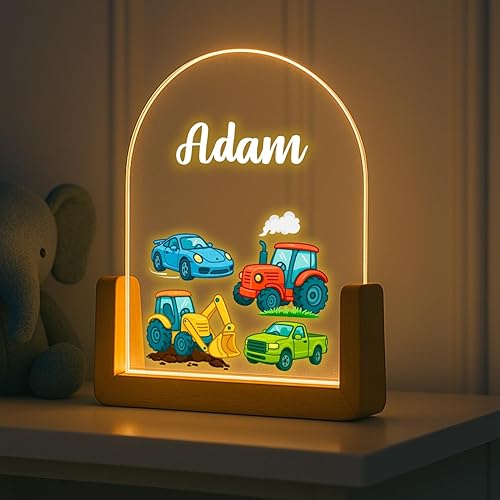 Custom Name LED Night Lamp – 5x7 Personalized Nursery Night