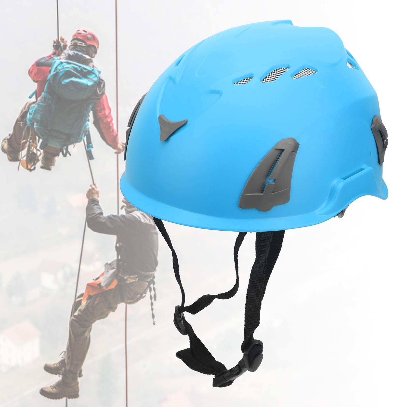 D8 Kask do wspinaczki skałkowej do użytku na zewnątrz, wygodna osłona głowy, regulowany kask z gniazdami instalacyjnymi do wspinaczki górskiej, obwód głowy 56-62 cm 22.0-24.10.2 cm